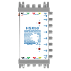 LEM ELETTRONICA - Multiswitch Legacy HSX58 con 5 ingressi passanti e 8 uscite derivate, Satellite amplificato regolabile, per applicazioni SKY, FM, DAB, UHF, SAT.