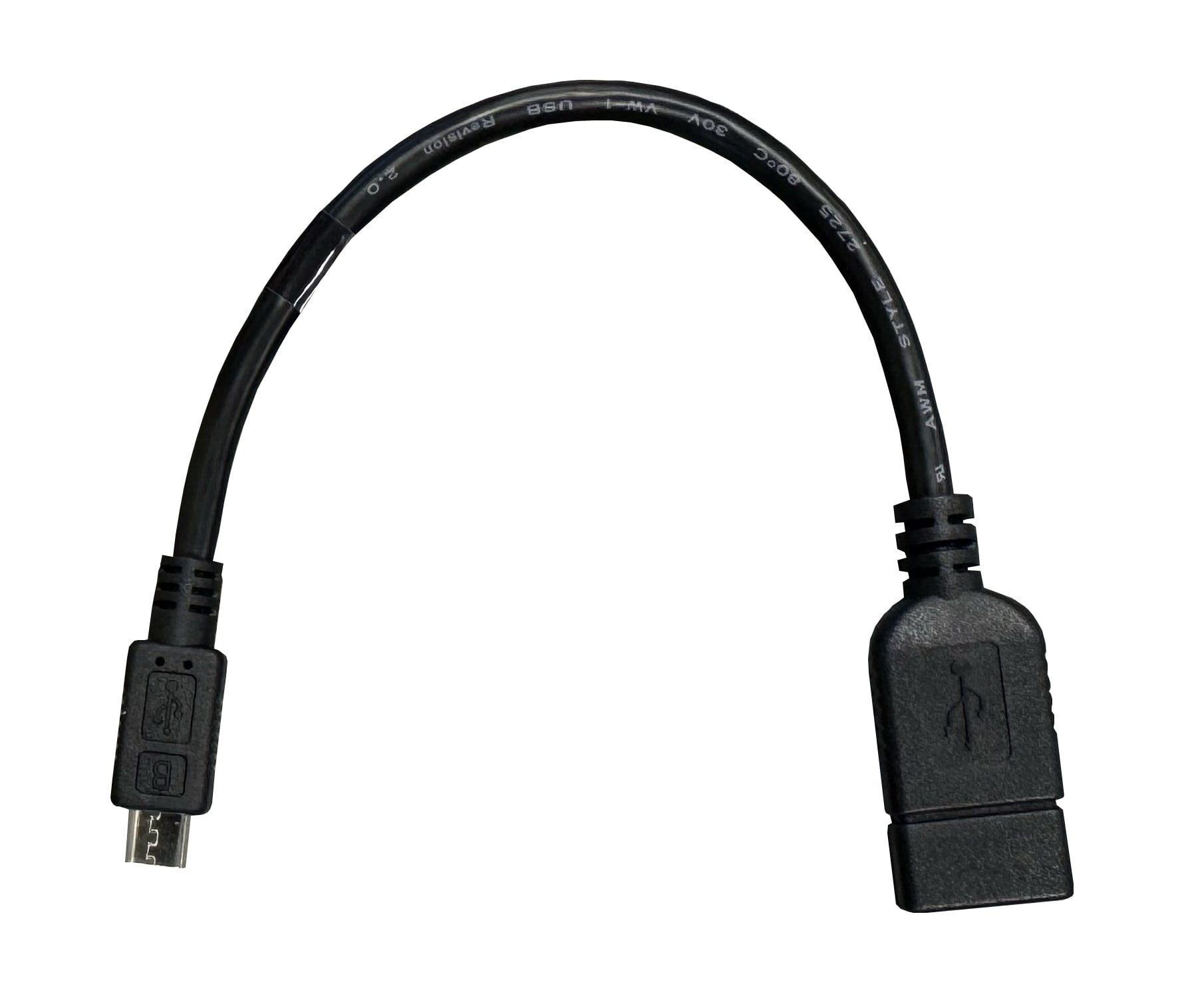 LEM ELETTRONICA - Cavo USB da USB Micro-B maschio a USB tipo-A femmina, OTG, Nero.
