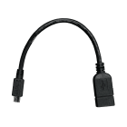 LEM ELETTRONICA - Cavo USB da USB Micro-B maschio a USB tipo-A femmina, OTG, Nero.