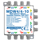 LEM ELETTRONICA - Derivatore passivo MDW4/4-10, 4 montanti Satellite Wide Band (250… 2400MHz), perdita di derivazione -10dB.
