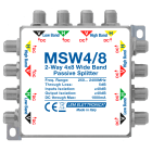 LEM ELETTRONICA - Partitore MSW4/8, 4 montanti Satellite Wide Band (250… 2400MHz) a 2 vie, perdita di passaggio <5dB.