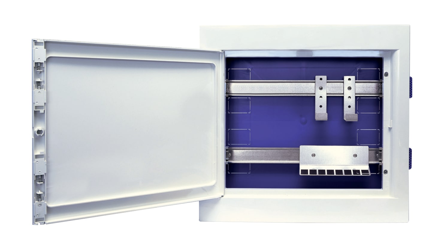 LEM ELETTRONICA - Quadro distribuzione segnali appartamento, da incasso per cartongesso, 2 file, 18 moduli, modello QDSA2 (fibra ottica, dati, cavo coassiale).