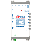 LEM ELETTRONICA - Ricevitore ottico SCF516/6 con 6 uscite dCSS/Legacy e TV terrestre miscelato regolabile, per applicazioni SKY, FM, DAB, UHF, SAT. SCF516/6