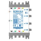 LEM ELETTRONICA - Multiswitch dCSS/Legacy SCW416/4 con 4 ingressi passanti e 4 uscite derivate, per applicazioni SKY, SAT.