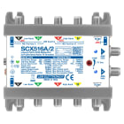 LEM ELETTRONICA - Multiswitch dCSS/Legacy SCX516A/2 con 5 ingressi passanti e 2 uscite derivate, Terrestre amplificato regolabile, per applicazioni SKY, FM, DAB, UHF, SAT.