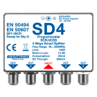 LEM ELETTRONICA - Smart Splitter SD4 programmabile con 1 ingresso e 4 uscite, protezione dalla collisione dei comandi, compensazione differenza di tensione tra i decoder.