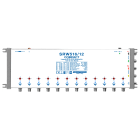 LEM ELETTRONICA - Multiswitch dCSS/Legacy radiale SRW516/12 con 5 ingressi e 12 uscite derivate, Satellite amplificato regolabile, per applicazioni SKY, FM, DAB, UHF, SAT.