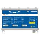 LEM ELETTRONICA - Trasmettitore ottico TXWBTe con 3 ingressi (2 per polarità satellite e 1 TV Terrestre), 1310/1330/1550nm, potenza di 6 dBm, per applicazioni SKY, FM, DAB, UHF, SAT. TXWBTE