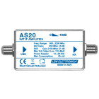 LEM ELETTRONICA - Amplificatore di linea AS20 IF-SAT, equalizzato, guadagno (Max. 21dB) regolabile. AS20