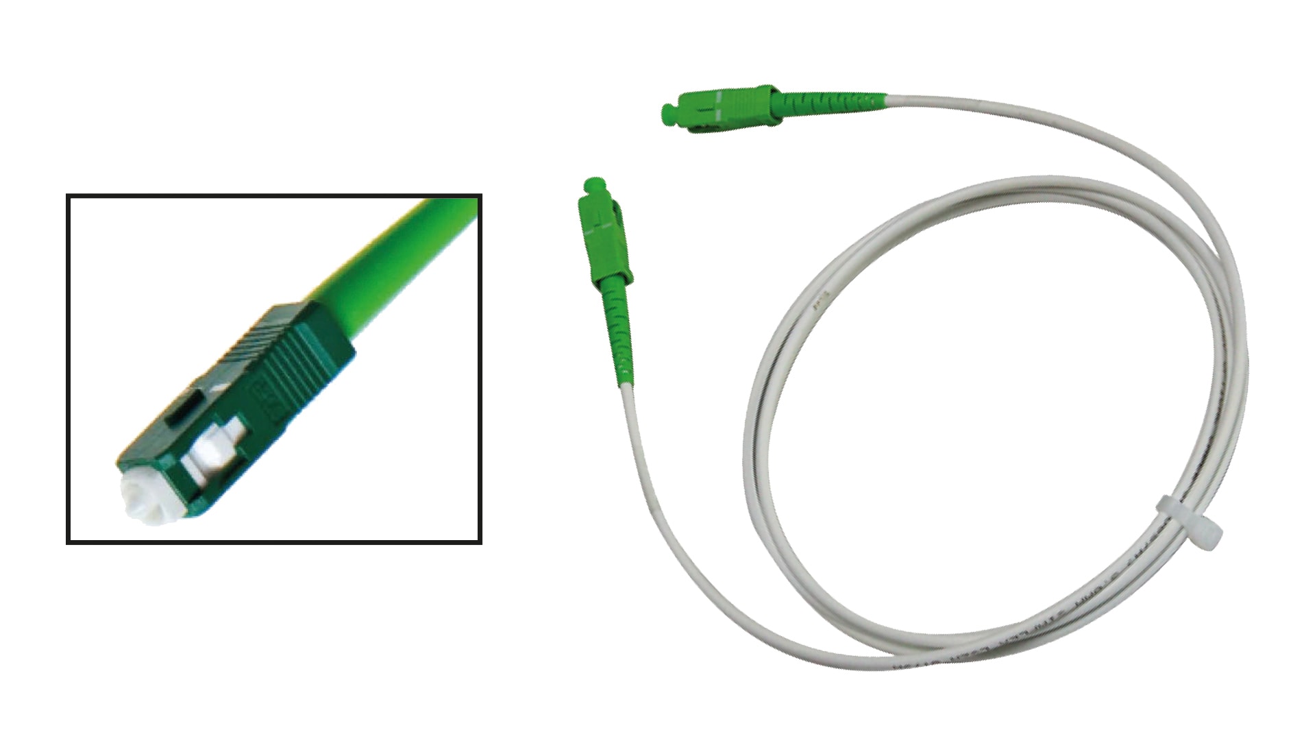 LEM ELETTRONICA - Bretella fibra ottica monomodale BRT2 da 2m, terminata ambo i lati SC/APC. BRT2