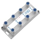 LEM ELETTRONICA - Derivatore verticale DR6-15 a 6 vie, connettori F, banda passante 5…2.400Mhz, perdita di derivazione 18dB. DR6-15