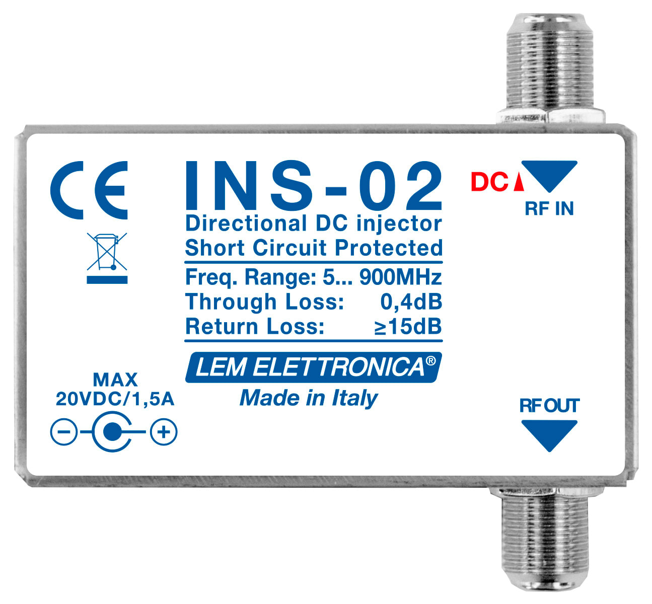LEM ELETTRONICA - Inseritore di tensione INS-02, direzionale