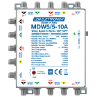LEM ELETTRONICA - Derivatore passivo con Terrestre attivo MDW5/5-10A, 4 montanti Satellite Wide Band (250… 2400MHz) e 1 montante Terrestre (5… 790MHz), perdita di derivazione Satellite -10dB, guadagno Terrestre 10dB regolabile.