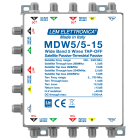 LEM ELETTRONICA - Derivatore passivo MDW5/5-15, 4 montanti Satellite Wide Band (250… 2400MHz) e 1 montante Terrestre (5… 790MHz), perdita di derivazione -15dB. MDW5/5-15