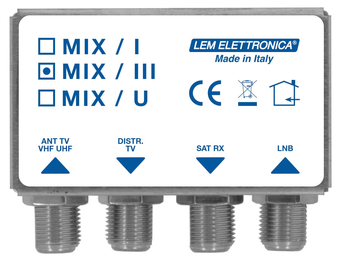 LEM ELETTRONICA - Miscelatore MIX/III per modulatori in BIII. MIX/III