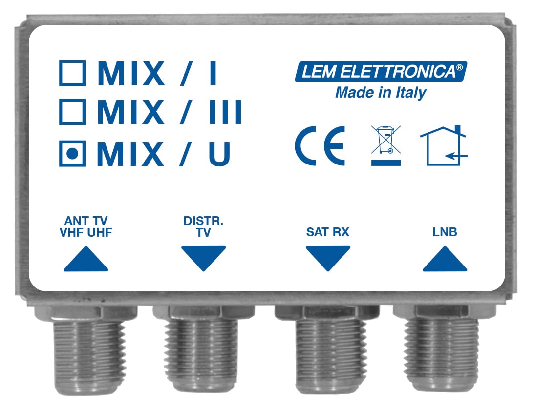 LEM ELETTRONICA - Miscelatore MIX/U per modulatori in UHF. MIX/U