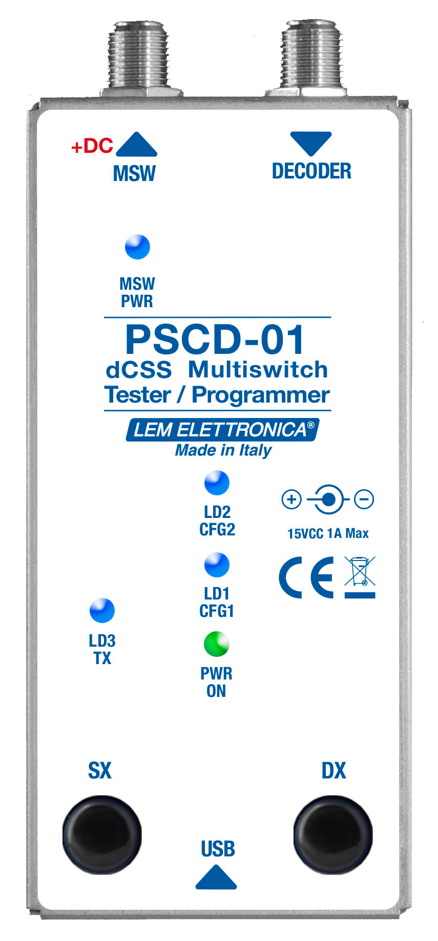LEM ELETTRONICA - Programmatore PSCD-01 per multiswitch dCSS e Smart Splitter. PSCD-01