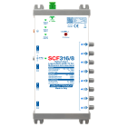LEM ELETTRONICA - Ricevitore ottico SCF316/8 con 8 uscite dCSS/Legacy e TV terrestre miscelato regolabile, per applicazioni SKY, FM, DAB, UHF, SAT.