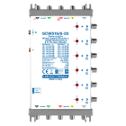 LEM ELETTRONICA - Multiswitch dCSS/Legacy SCW516/6-20 con 5 ingressi passanti e 6 uscite derivate, Satellite amplificato regolabile, attenuazione di -20dB sul Terrestre, per applicazioni SKY, FM, DAB, UHF, SAT. SCW516/6-20