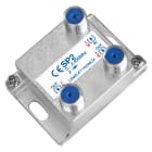 LEM ELETTRONICA - Partitore verticale SP2 a 2 vie, connettori F, banda passante 5…2.400Mhz, perdita di passaggio Max. 6dB. SP2