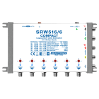 LEM ELETTRONICA - Multiswitch dCSS/Legacy radiale SRW516/6 con 5 ingressi e 6 uscite derivate, Satellite amplificato regolabile, per applicazioni SKY, FM, DAB, UHF, SAT.