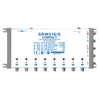 LEM ELETTRONICA - Multiswitch dCSS/Legacy radiale SRW516/8 con 5 ingressi e 8 uscite derivate, Satellite amplificato regolabile, per applicazioni SKY, FM, DAB, UHF, SAT.