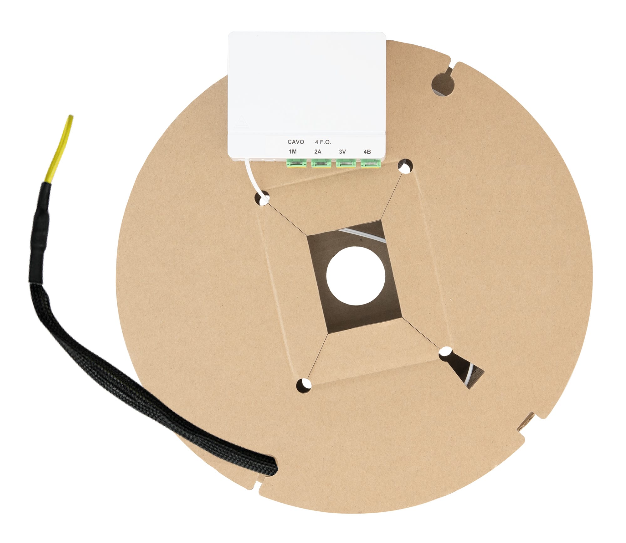 LEM ELETTRONICA - Scatola di terminazione ottica STOA2C50, cavo 4 FO preterminato ambo i lati 50m, connettori SC/APC. STOA2C50