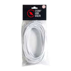 C'ERA UNA VOLTA - Cavo elettrico rivestito in tessuto bianco, sezione 3G0.75, lunghezza 10 metri.