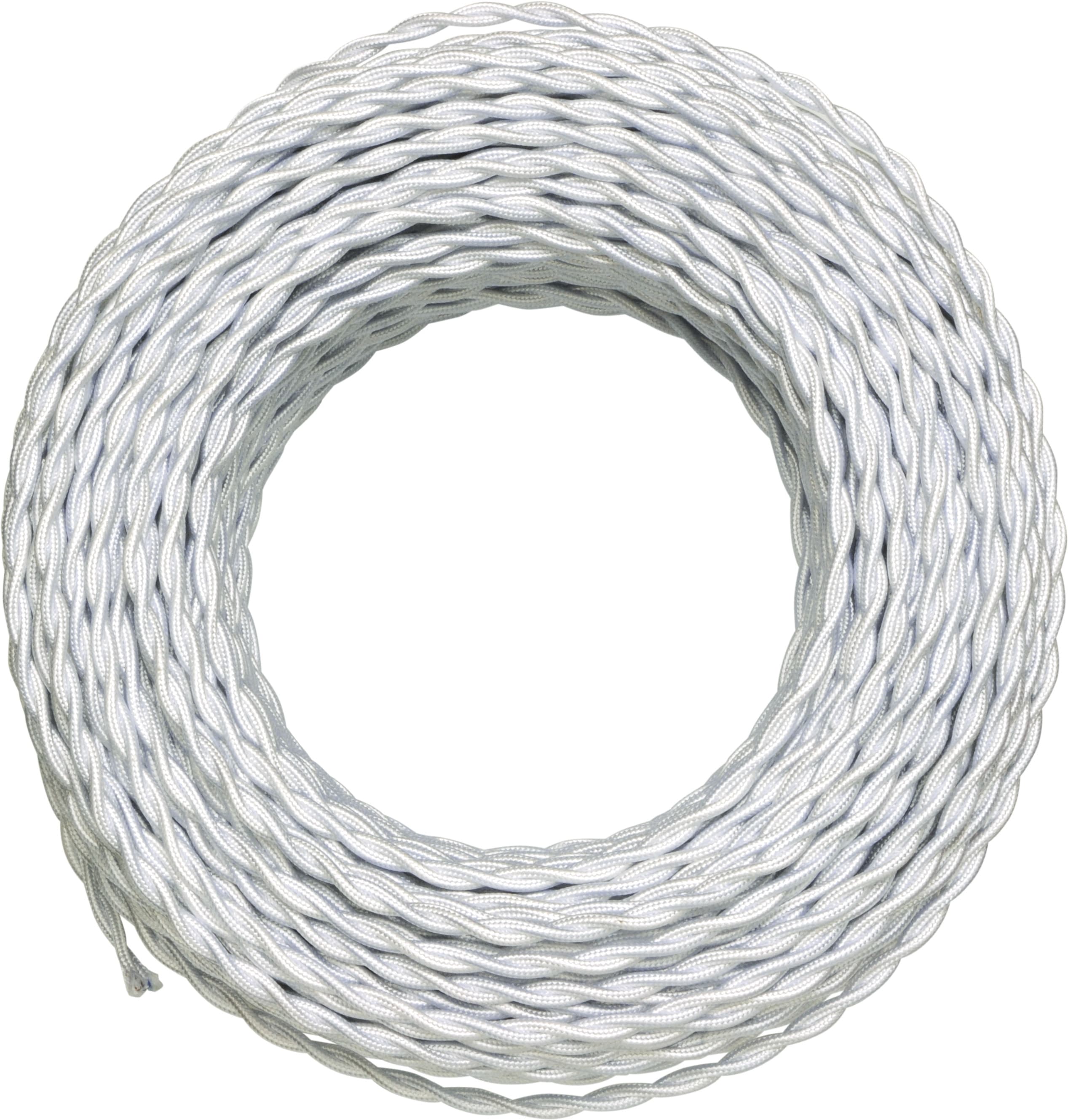 C'ERA UNA VOLTA - Treccia seta 2x0.75 bianco mt. 100.