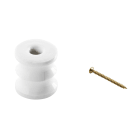 C'ERA UNA VOLTA - Isolatore in Porcellana Doppio con Vite Ottone