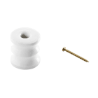 C'ERA UNA VOLTA - Isolatore in Porcellana Doppio con Vite Ottone