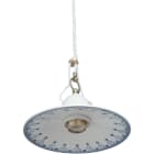 C'ERA UNA VOLTA - Lampada E27 piatto bordo blu diametro 22cm con rosoncino.
