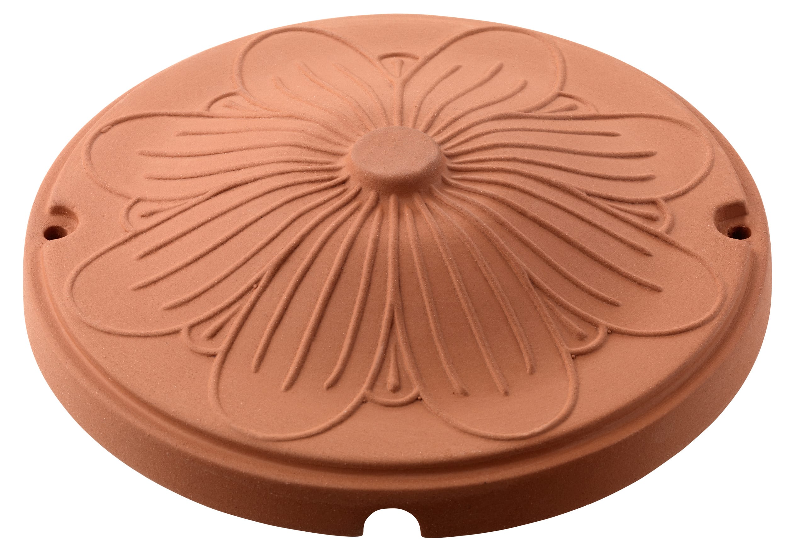 C'ERA UNA VOLTA - Rosone da soffitto in cotto lavorato diametro 170mm.