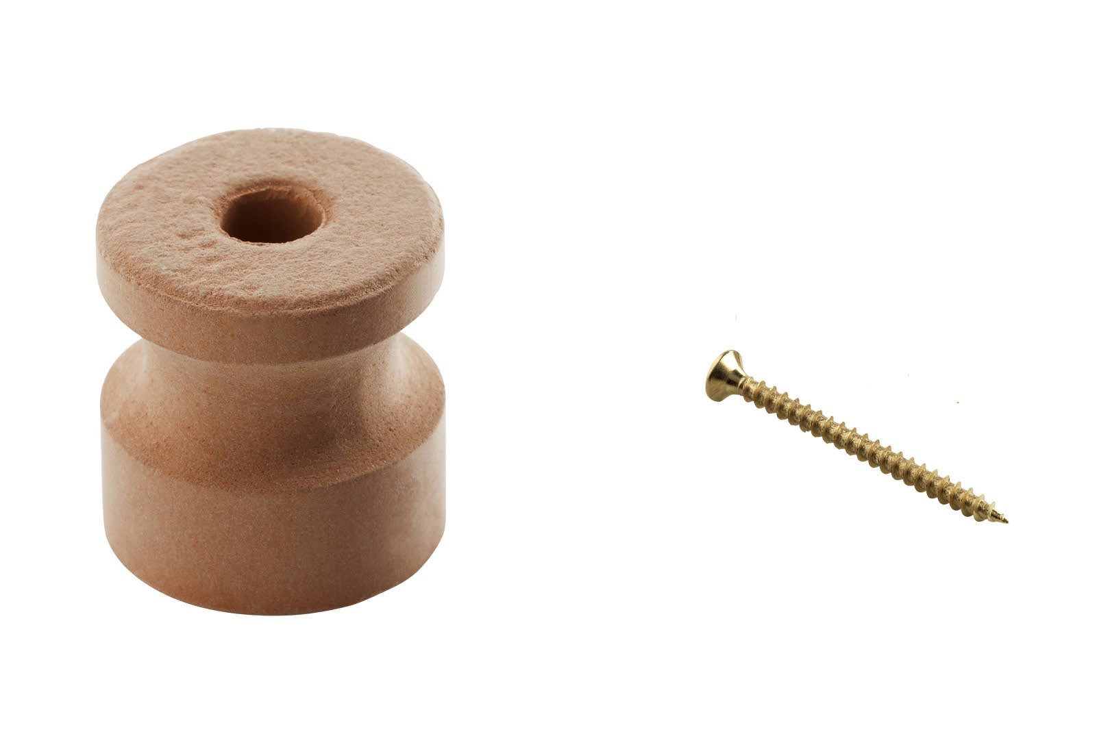 LE PROLUNGHE - ISOLATORE COTTO CON CHIODO OTTONATO