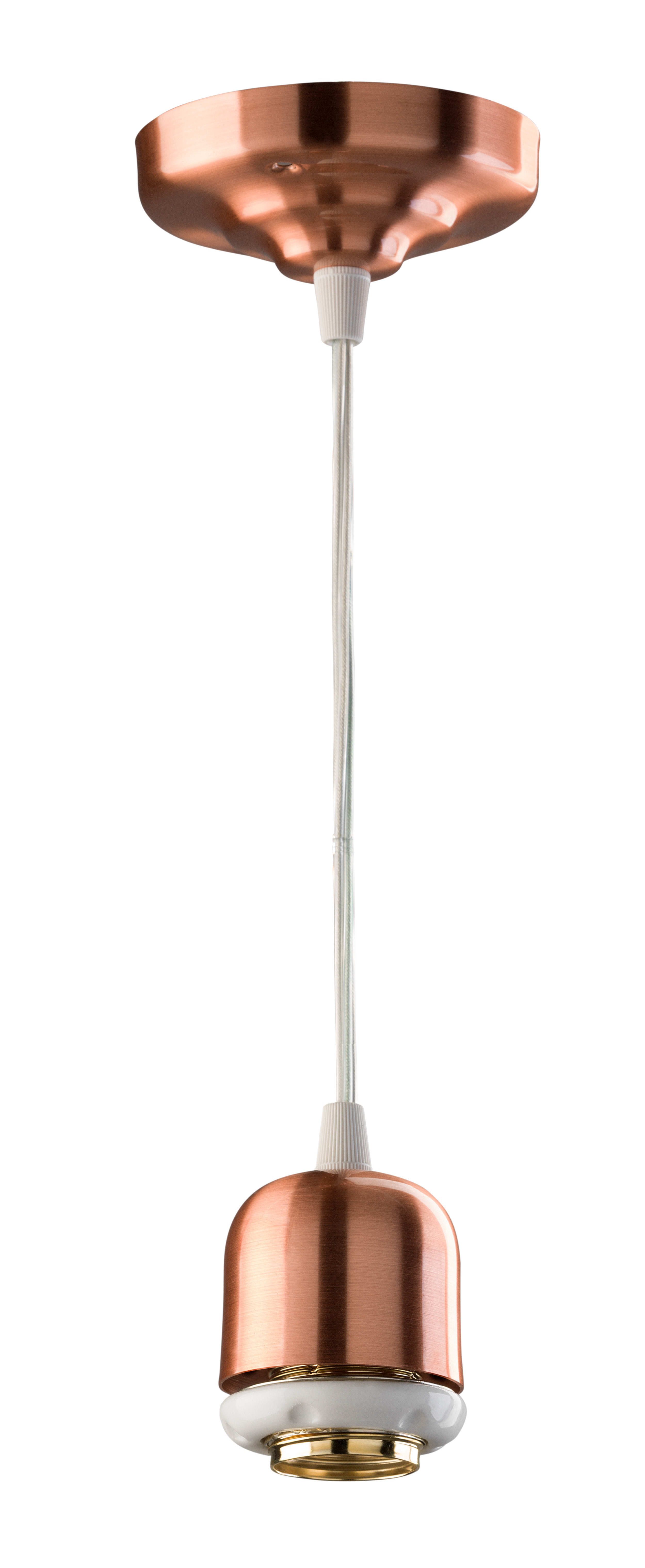 C'ERA UNA VOLTA - Sospensione in rame satinato con cavo trasparente.
