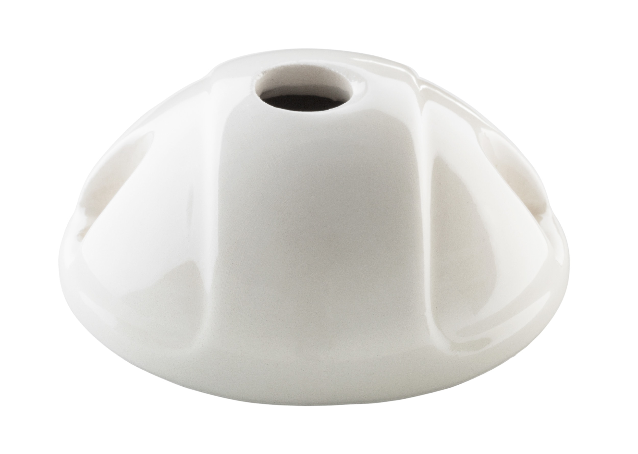 C'ERA UNA VOLTA - Rosone a cupola liscio bianco diametro 68mm.