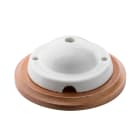 C'ERA UNA VOLTA - Rosone porc.d.91 con base legno ciliegio.