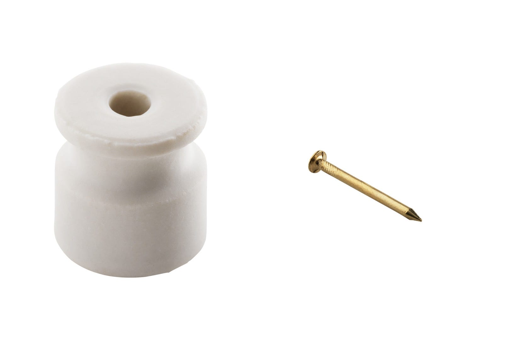 C'ERA UNA VOLTA - Isolatore cordierite con chiodo ottonato per un'installazione sicura e affidabile. 7742/C