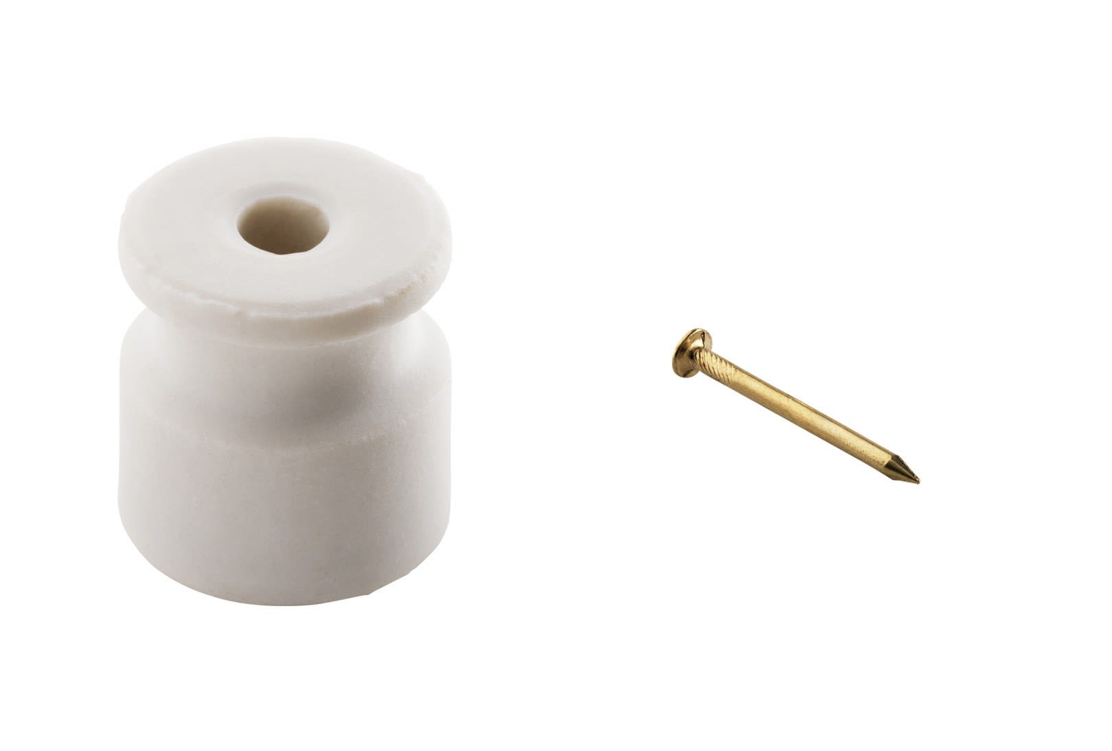 C'ERA UNA VOLTA - Isolatore cordierite con chiodo ottonato per un'installazione sicura e affidabile. 7742/C