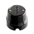 C'ERA UNA VOLTA - Presa polivalente diametro 70 mm, 10/16A, 250V, nera. 7753