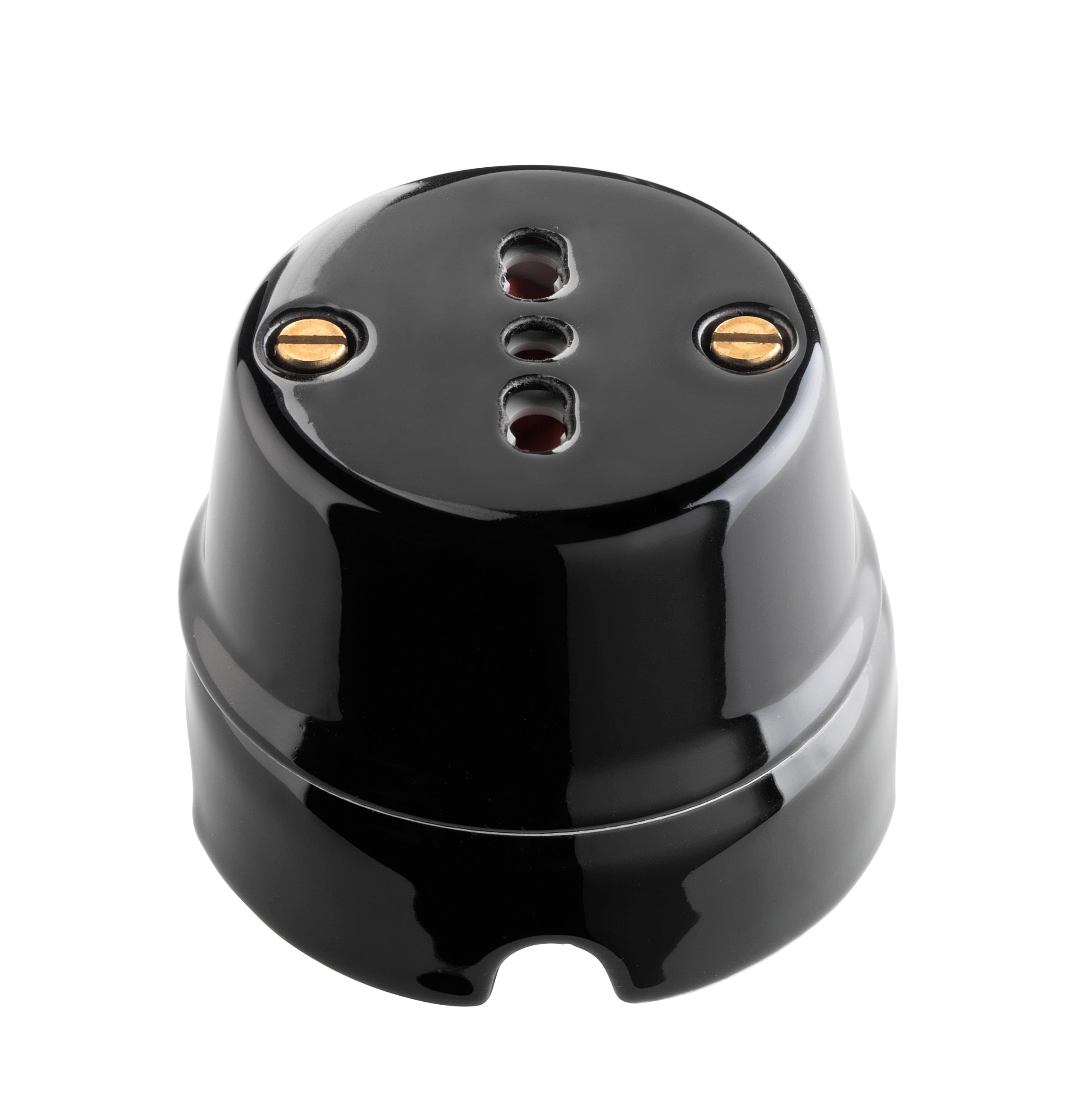 C'ERA UNA VOLTA - Presa polivalente diametro 70 mm, 10/16A, 250V, nera. 7753