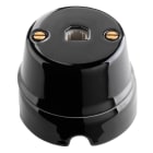 C'ERA UNA VOLTA - presa telefonica 6/4 diametro 70mm nera.