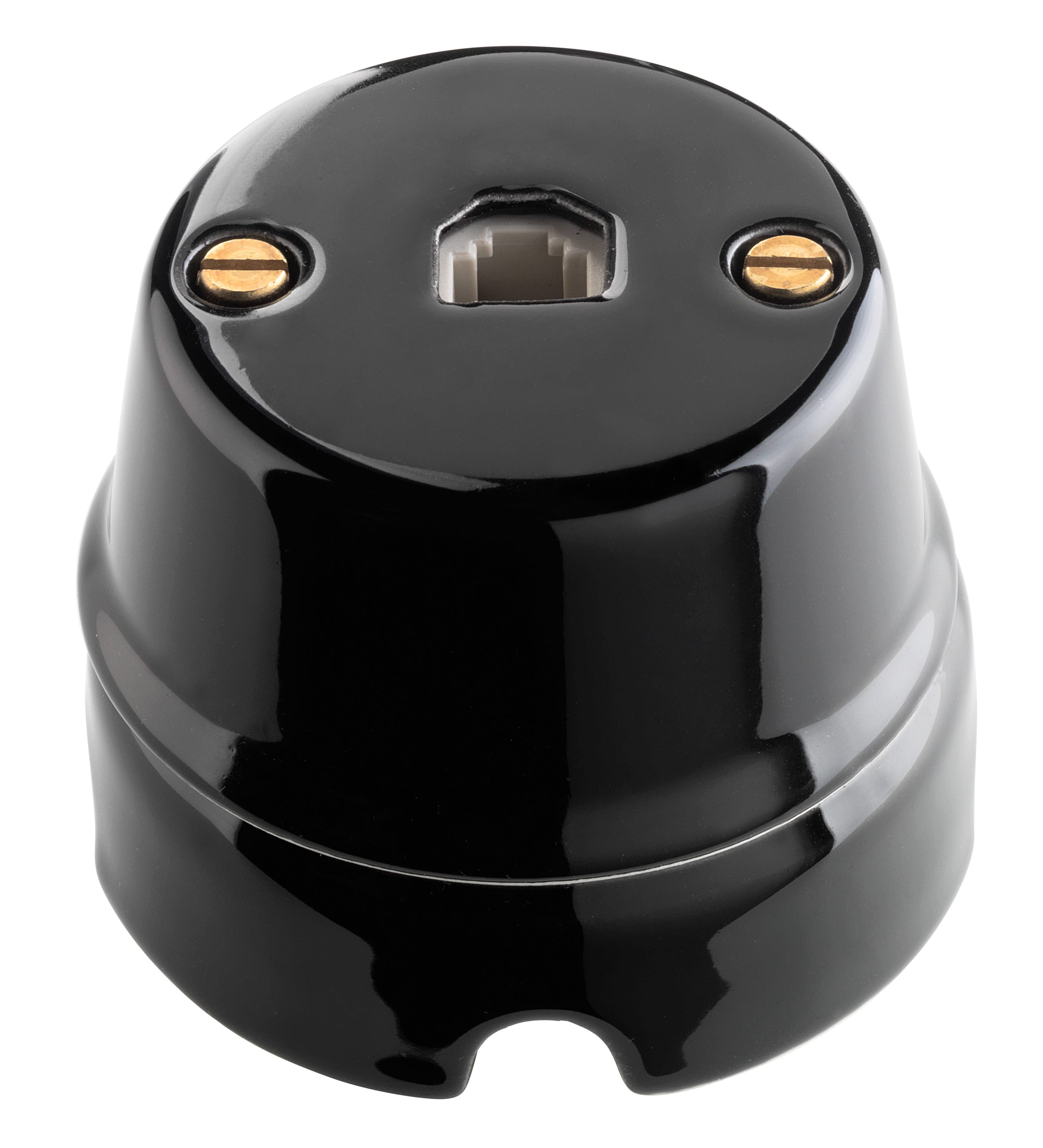 C'ERA UNA VOLTA - presa telefonica 6/4 diametro 70mm nera. 7758