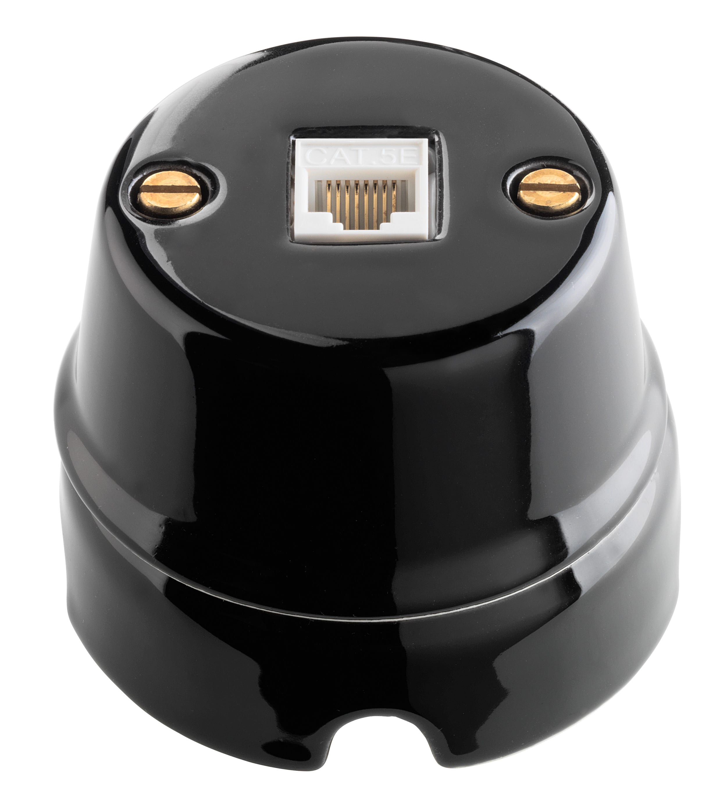 C'ERA UNA VOLTA - Presa trasmissione dati categoria 5 diametro 70mm nera. 7759