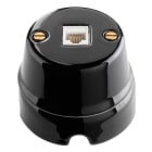 C'ERA UNA VOLTA - Presa trasmissione dati categoria 5 diametro 70mm nera.