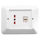 C'ERA UNA VOLTA - Serie Delux 2 Prese Cat.5 Rossa. 7767/RO