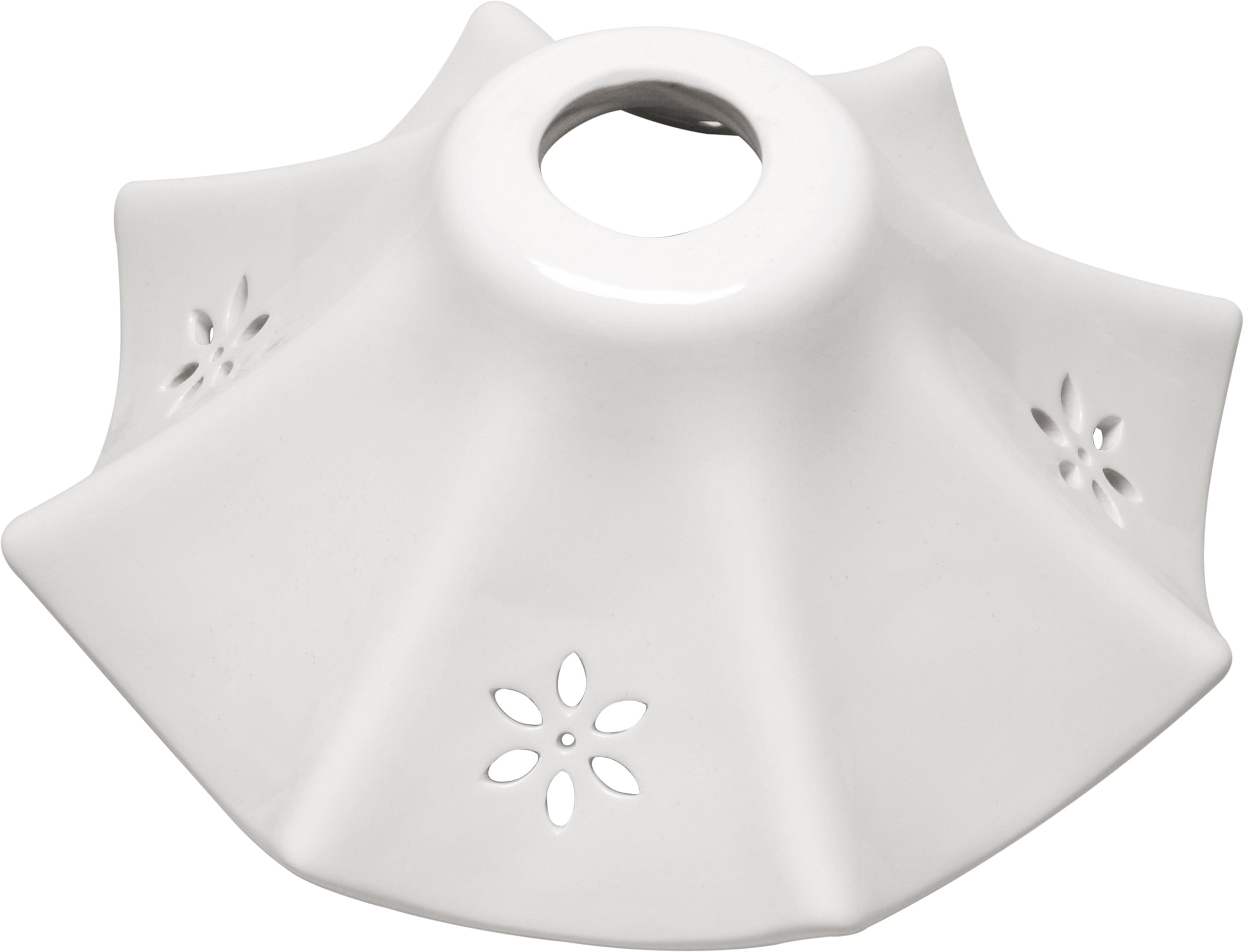 C'ERA UNA VOLTA - Piatto campana traforato fiore diametro 26 cm.