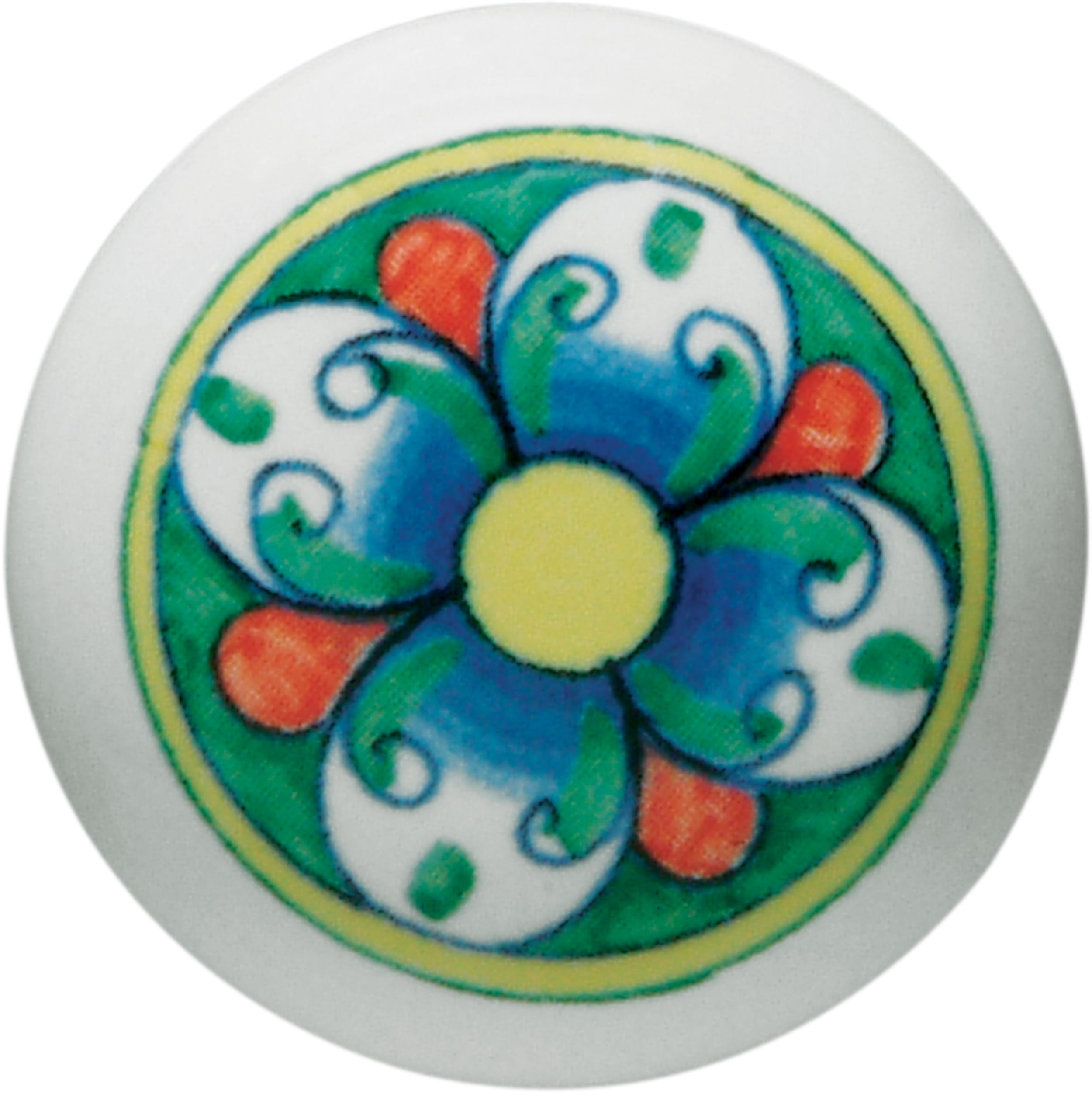 C'ERA UNA VOLTA - Pomello in porcellana diametro 3.5cm con vite femmina per decorazioni.