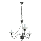 C'ERA UNA VOLTA - Lampadario a 3 luci con piattino diametro 12cm e candela.