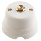 C'ERA UNA VOLTA - Pulsante tasto ott. ottonato D.75mm sasso CE.